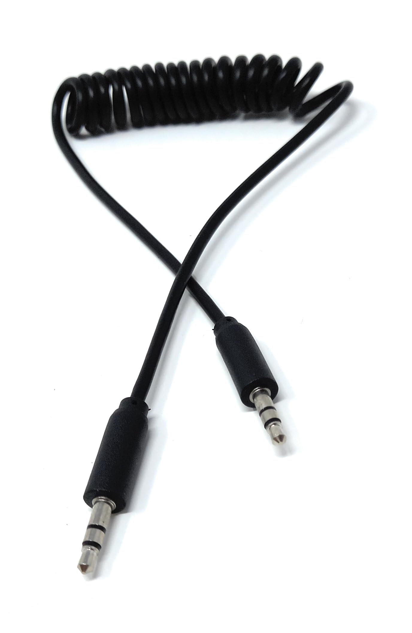 DRUT Coiled 3.5mm to 3.5mm Male to Male Stereo TRS Cable for Car Stereo Smartphone Tablet MP3 Player