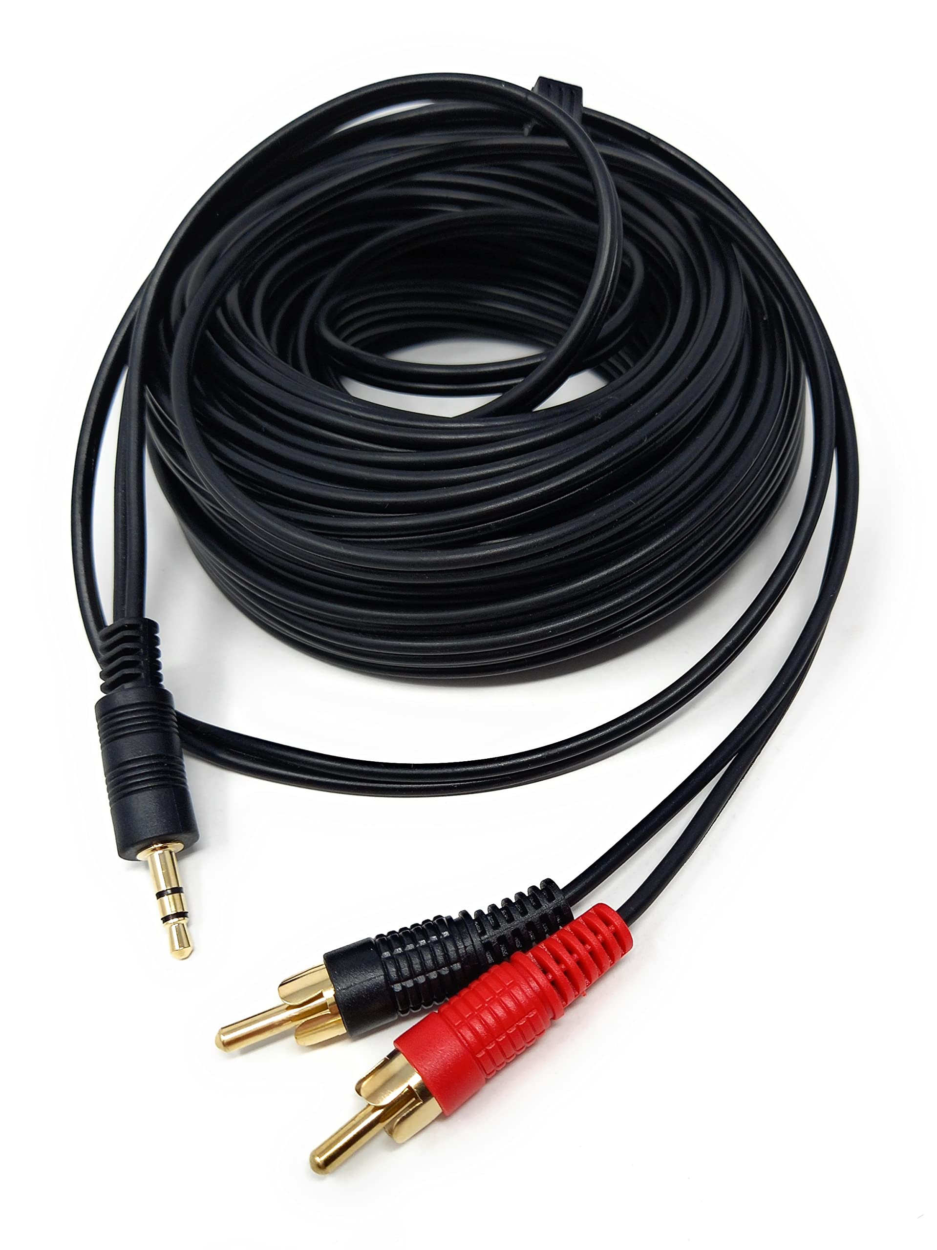 DRUT 3.5mm to Twin RCA Stereo Aux Phono Audio Cable Mini Jack Lead Cord Y Splitter Headphone Cord RCA Y Splitter Adapter