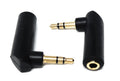 DRUT 3.5mm Stereo Jack to 3.5mm Jack Socket Right Angle AUX Cable Adapter