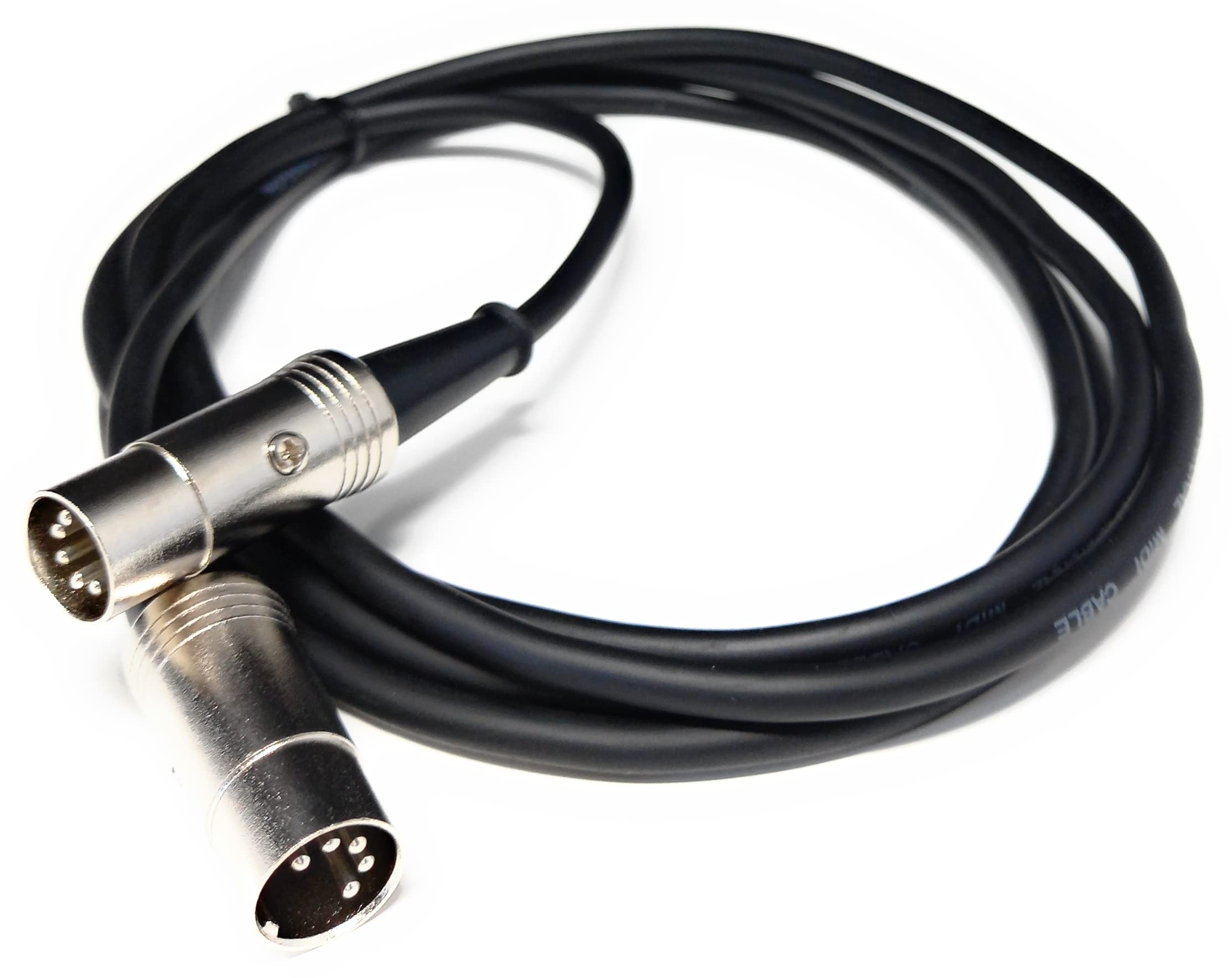DRUT MIDI Male to Male Lead 5 pin DIN Shielded Flexible for Computer, Synth, Keyboard, Effects, Music Instruments Audio Cable