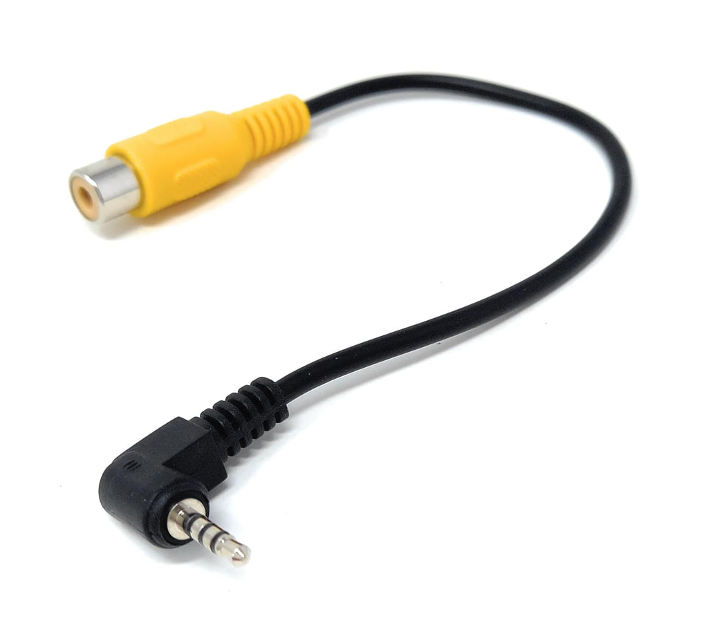 DRUT 2.5mm 4-Pin Jack to RCA Female Video Cable – AV Adapter for Digital Camera, Car GPS, Rear View Systems, and Portable Devices