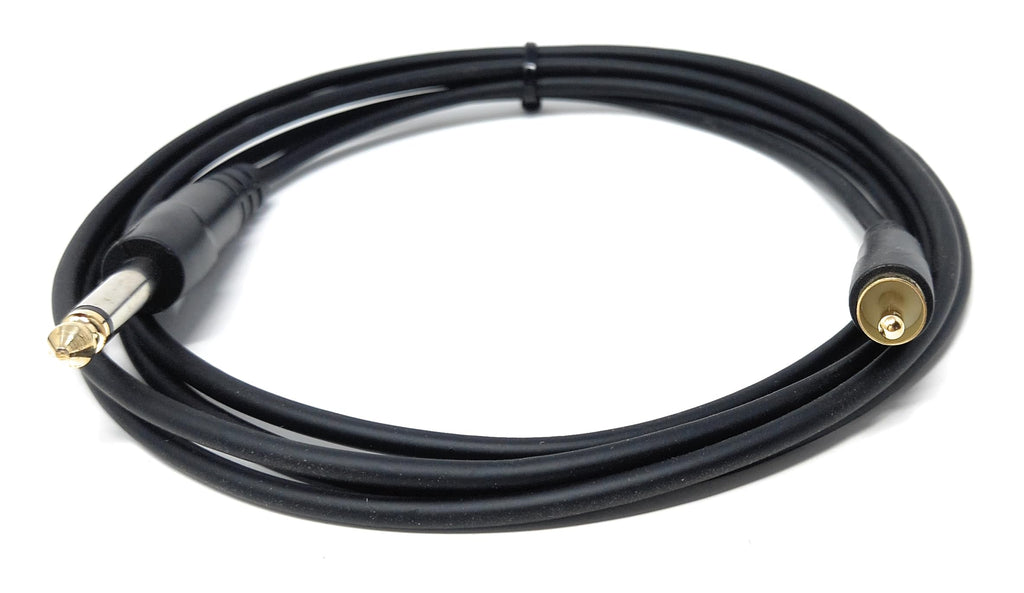 DRUT 6.35mm (1/4") Mono Jack Plug to RCA Phono Audio Cable – Signal Patch Lead for Mixers, Controllers, DJ & Audio Equipment