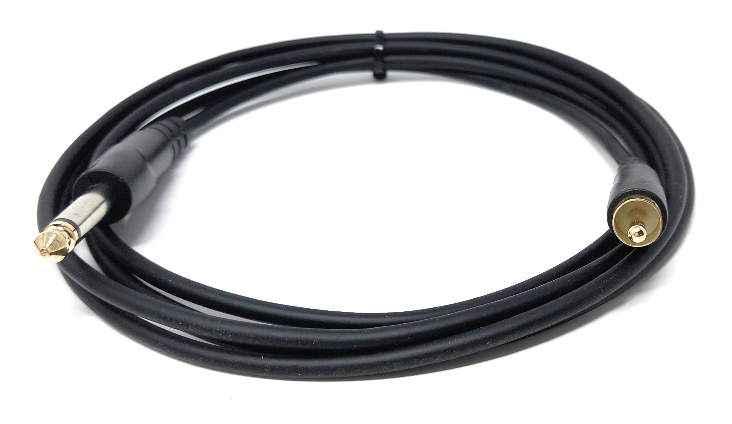 DRUT 6.35mm (1/4") Mono Jack Plug to RCA Phono Audio Cable – Signal Patch Lead for Mixers, Controllers, DJ & Audio Equipment