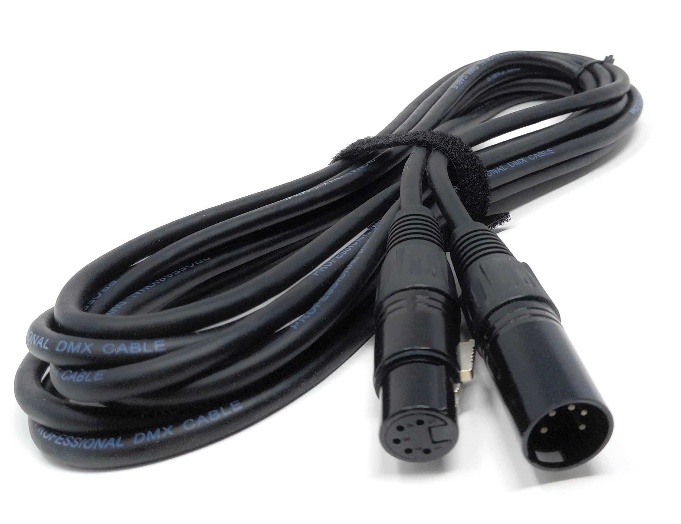 DMX (XLR) 5 pin Spiral Shielded Insulated Male to Female Extension Stage Light Signal Cable Lead