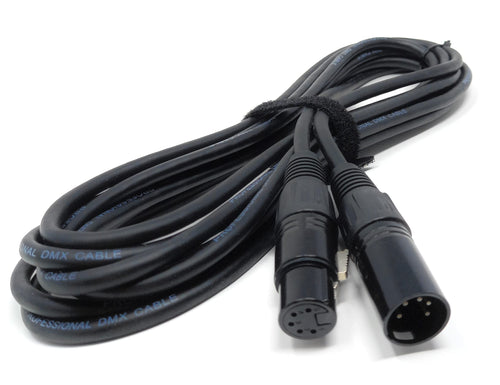 DMX (XLR) 5 pin Spiral Shielded Insulated Male to Female Extension Stage Light Signal Cable Lead