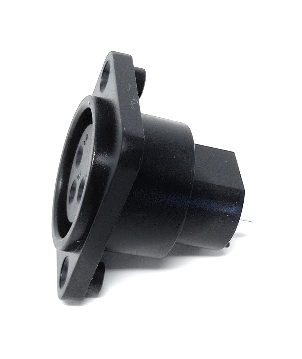 DRUT XLR 3 Pin Female Chassis Panel Mount Connector - D Series, Fits Standard D-Pattern Holes for Audio, Studio, PA Systems, Microphone, Music Instrument Cables