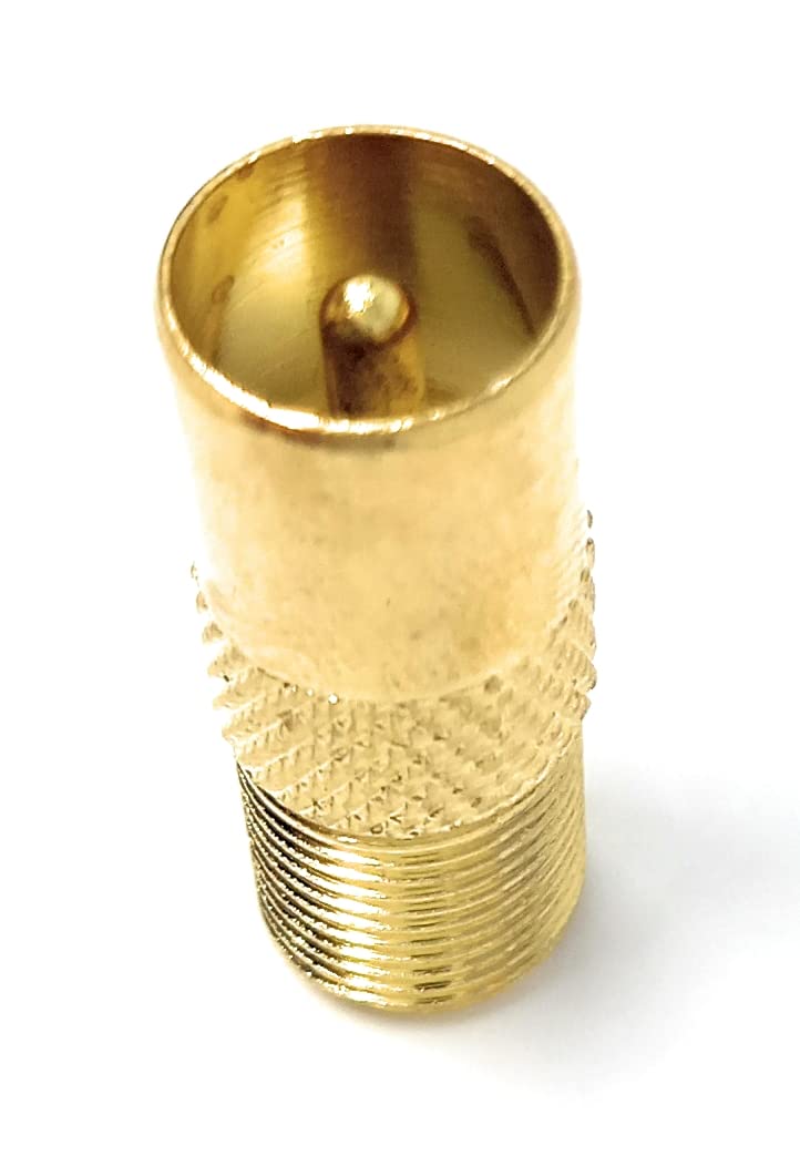 DRUT TV RF Male to F Type Screw Connector Socket Aerial Coax Adapter Coaxial Plug