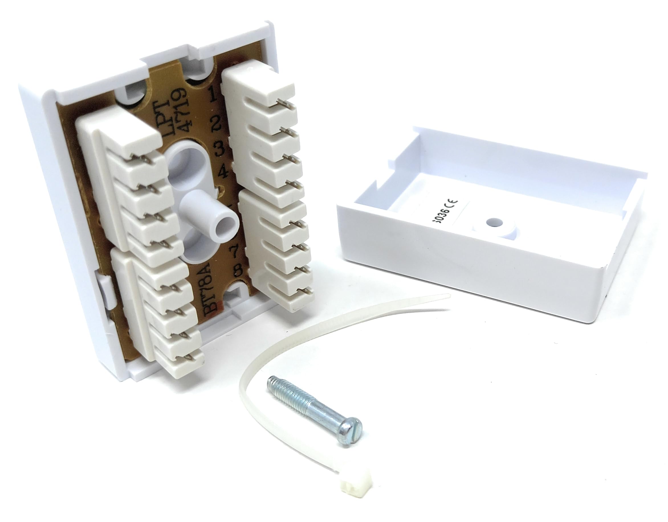 4 Pair BT Telephone Phone IDC Terminal Block Plate Coupler Junction Box Unit 7/8A