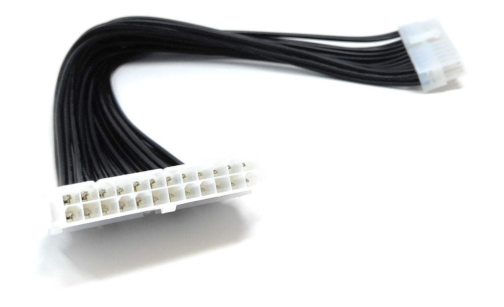DRUT 30cm ATX 24-Pin Male To Female Extension Cable Connector, PC Motherboard PSU Power Supply Lead 1ft