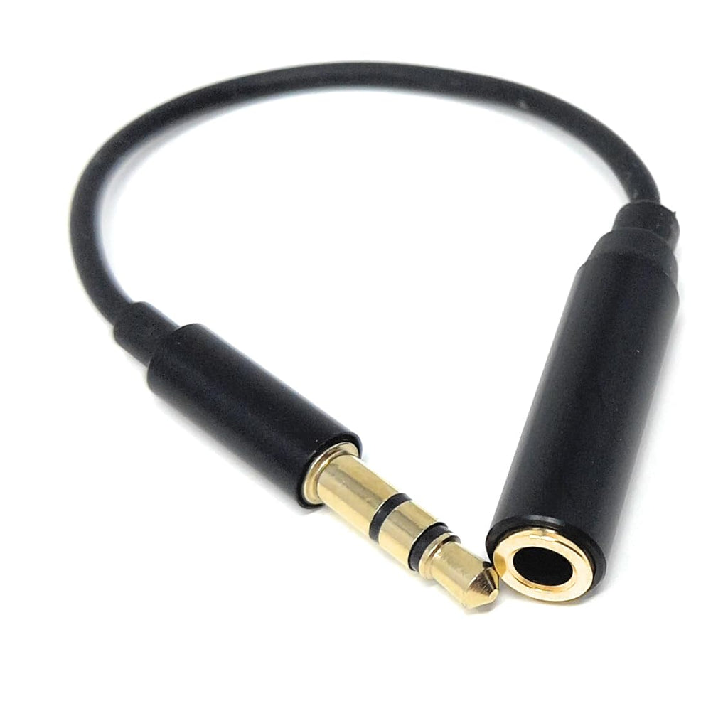 DRUT 3.5mm 3-Pole Male Jack to 4-Pole Female Socket Audio Cable – Microphone & Pin Charger Adapter