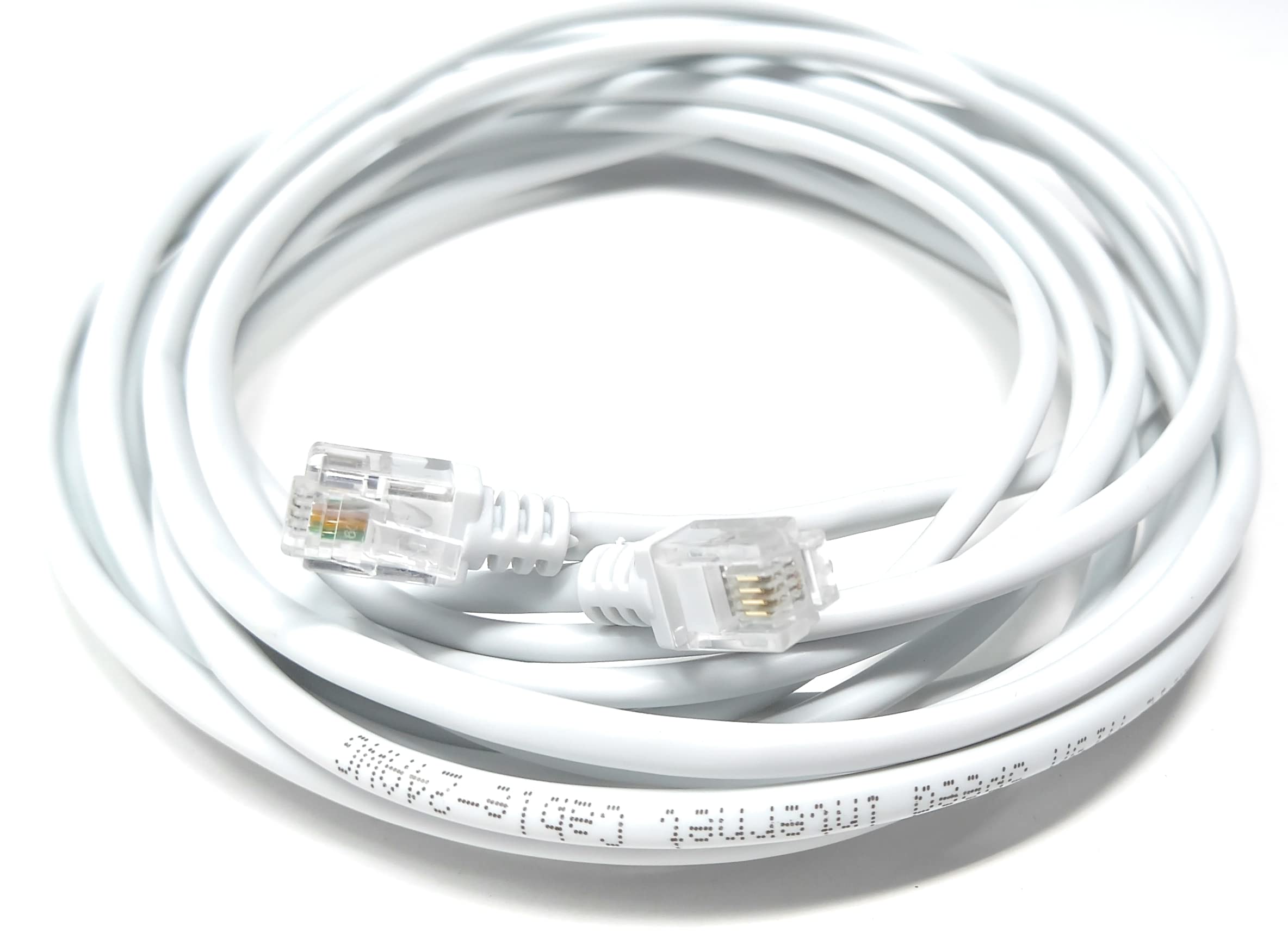 RJ11 to RJ11 ADSL 2 High Speed Broadband Modem Telephone Cable Transmits Data Up to 100 Mbits/sec, 26 AWG Supports Analogue or Digital (DSL/ISDN) Applications