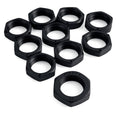 M16 16mm Nylon Locknut (Polyamide), Lightweight Durable Metric Hex Locking Nuts, Corrosion-Resistant Anti-Loosening Fasteners for Automotive, Electrical & DIY Use, Pack of 10