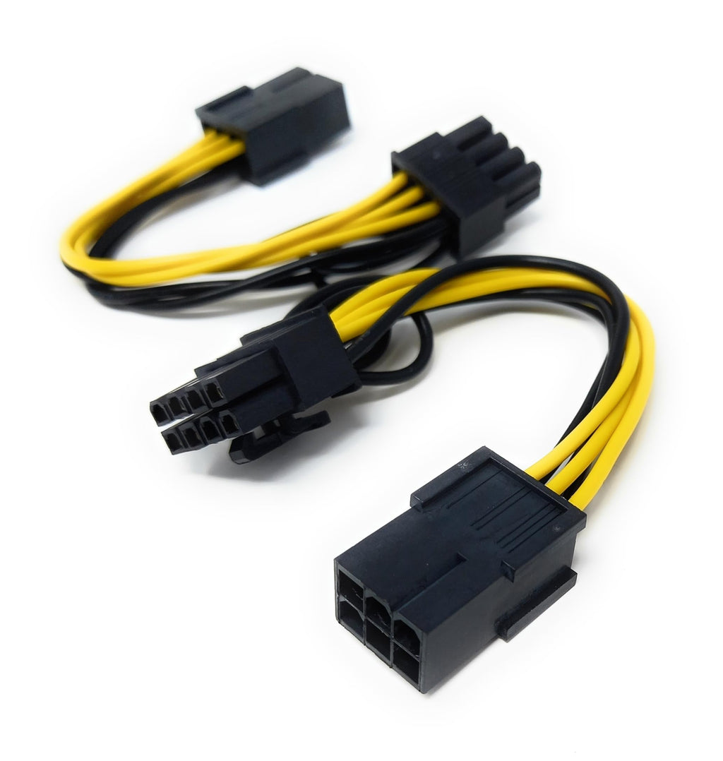 DRUT 10cm 6-Pin PCIe to 8-Pin PCIe Adapter Power Cable, Video Graphics Card Power PCI Express Lead Adapter