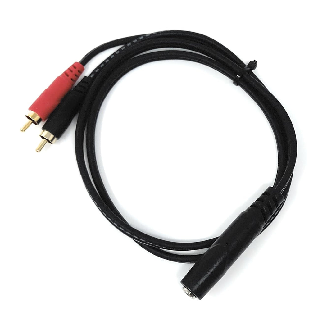 DRUT 6.35mm to 2 x RCA Splitter Cable, 6.35 TRS Female to Dual RCA Male Stereo Audio Lead for Music Instruments, Mixer (Gold Plated)