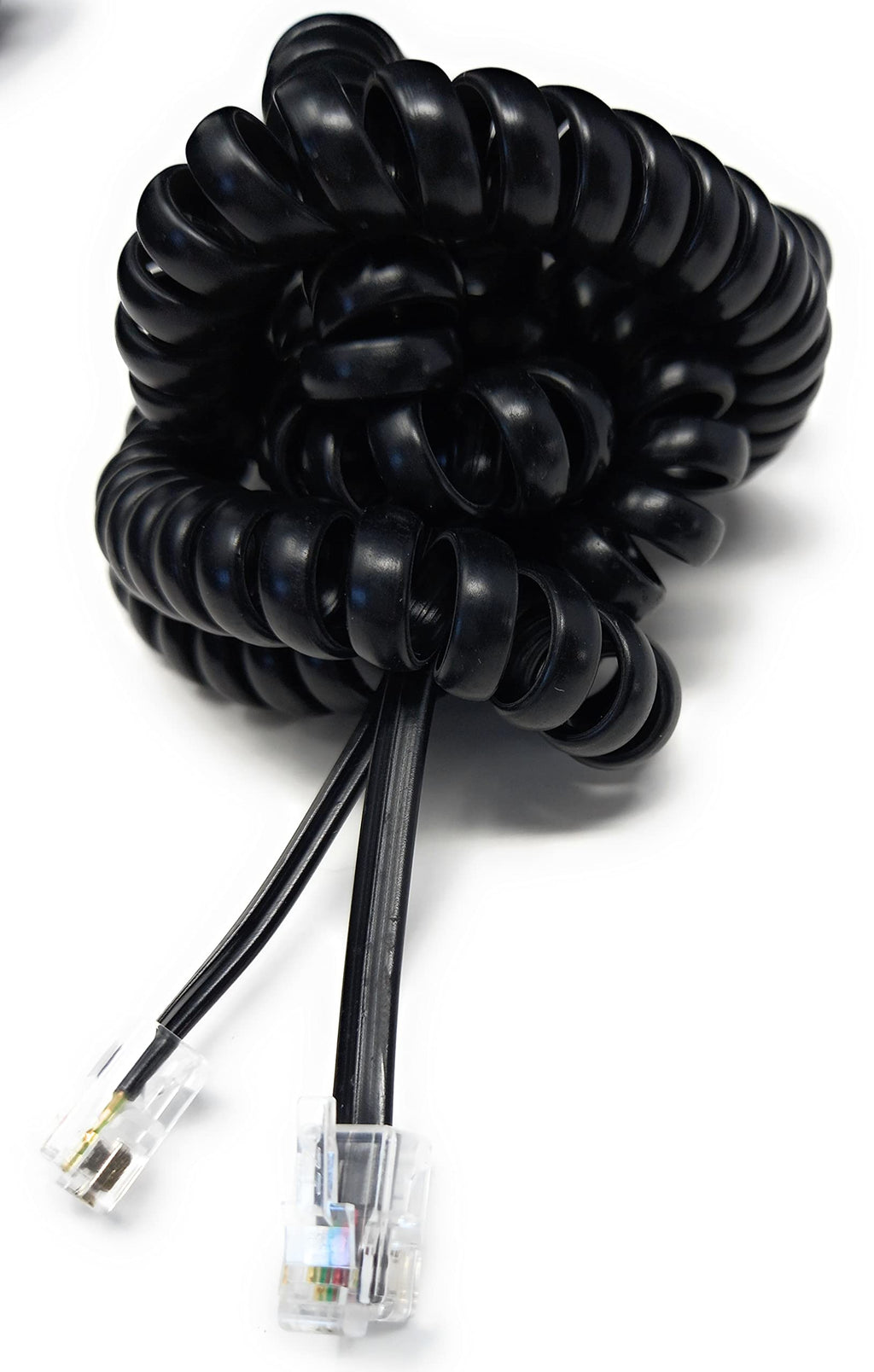 DRUT Coiled RJ10 RJ9 RJ22 4P4C 4 PIN Telephone Handset Curly Lead Cable