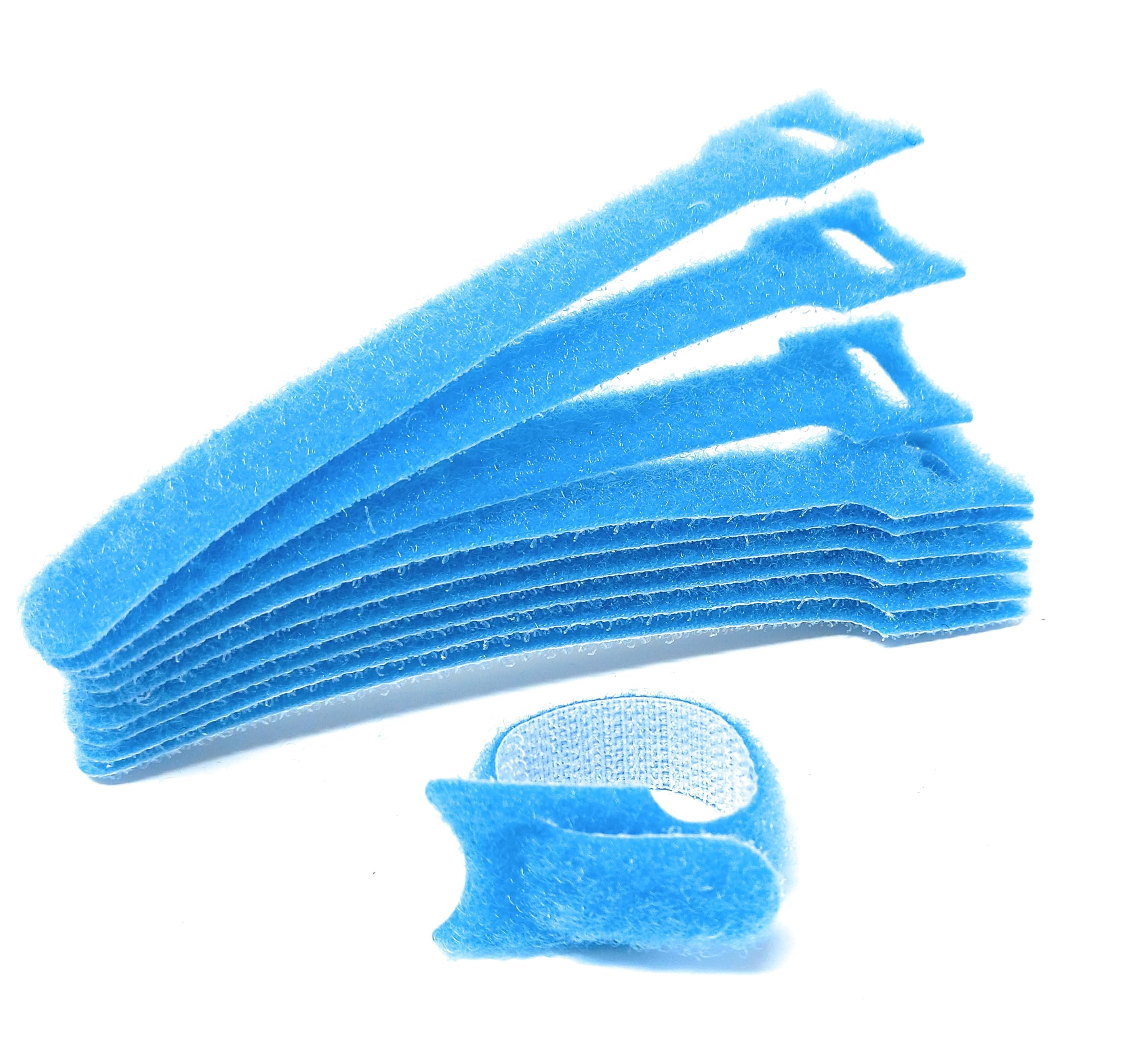 Hook & Loop Reusable Cable Ties 135mm x 12mm – 10 Pack – Adjustable Cord Organizer Straps for Wires, Cables, Home, Office & Electronics – Durable & Reusable Fastening Ties