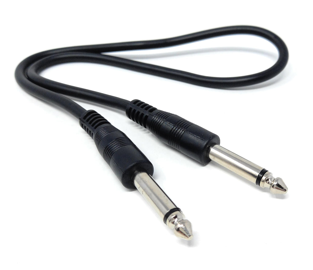 DRUT 6.35mm 1/4" TS Mono Jack to Jack Plug Lead for Guitar, Amplifiers, Music Instruments, Speakers, Microphone Cable