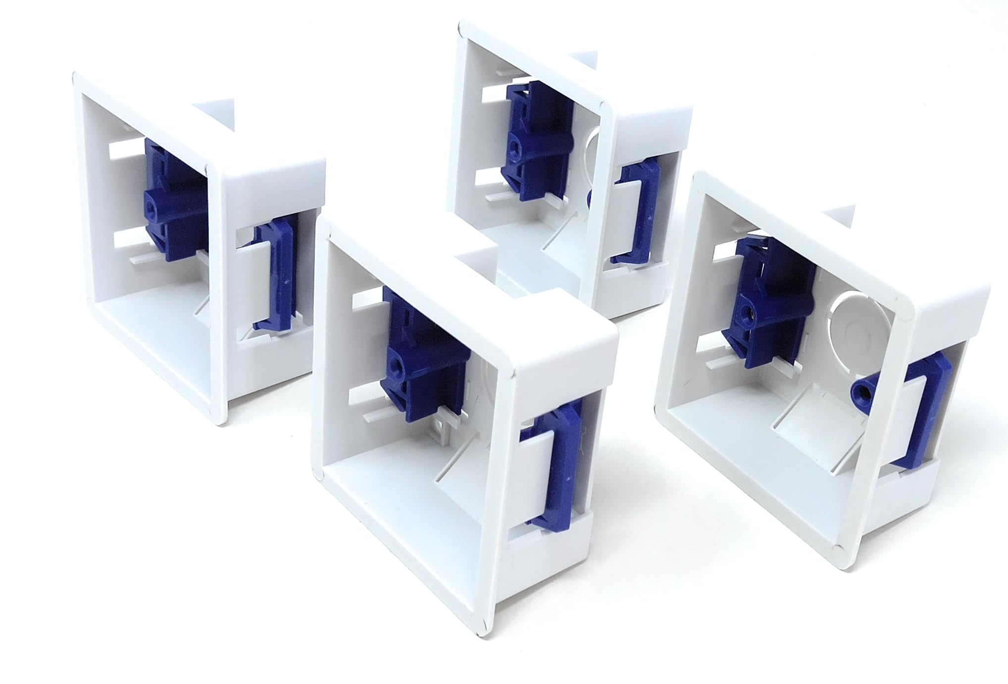 1 Gang Dry Lining Back Plasterboard Surface Pattress Box with Adjustable Lugs 35mm Deep, for Faceplate