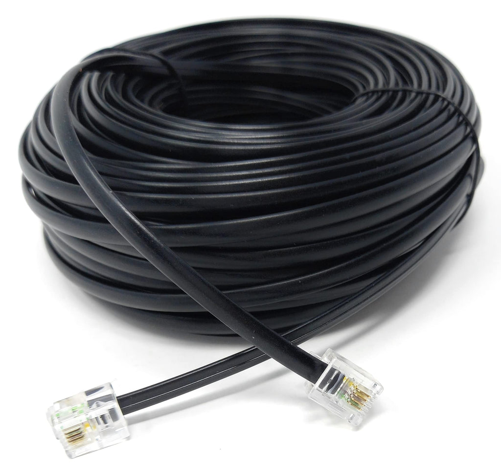 DRUT RJ11 to RJ11 Telephone Landline Cable ADSL (6P4C) Flat Lead High Speed BT Internet Broadband Male to Male Router, Modem, Phone Extension Wire