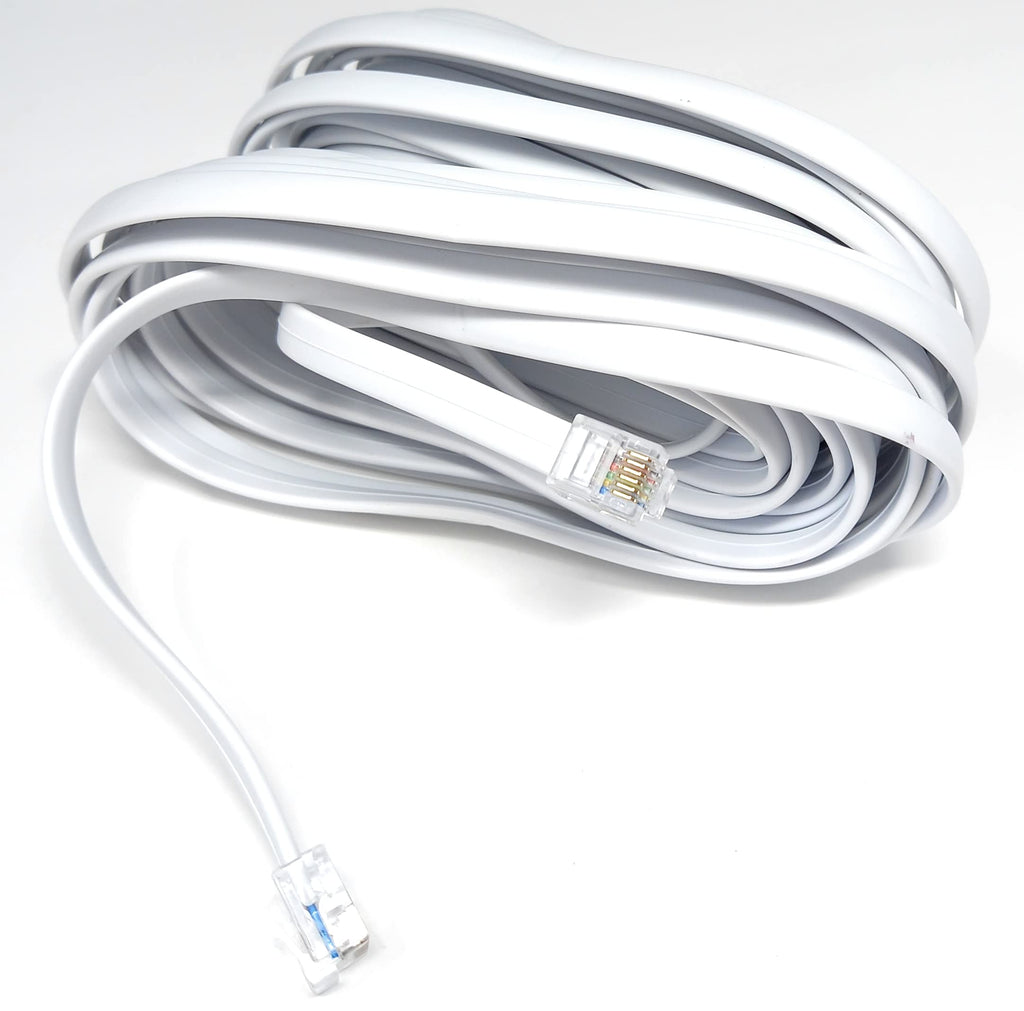 DRUT FLAT RJ12 to RJ12 6P6C Cable Lead Plug to Plug (RJ11 with 6 pin Wire)