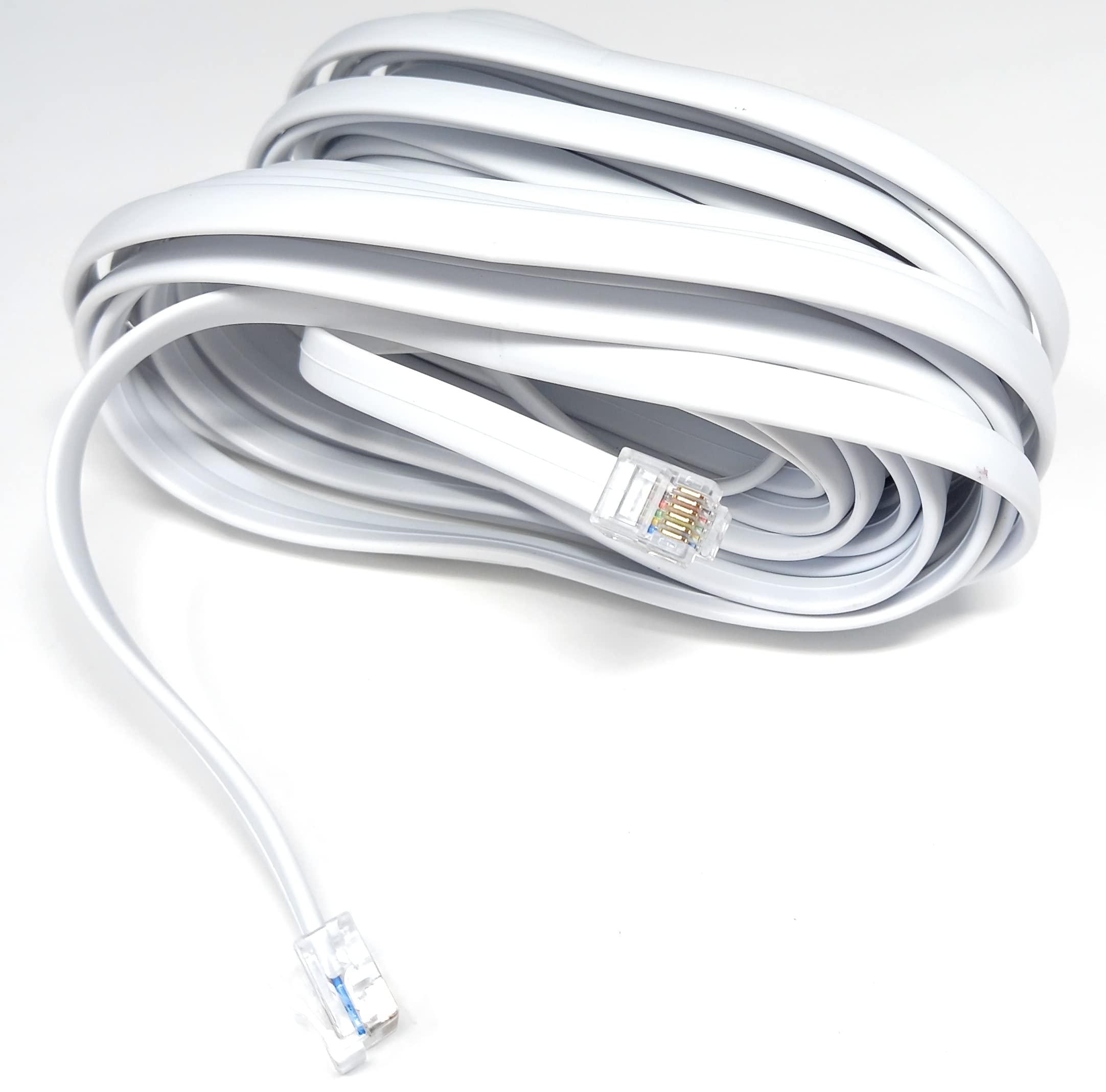 DRUT FLAT RJ12 to RJ12 6P6C Cable Lead Plug to Plug (RJ11 with 6 pin Wire)