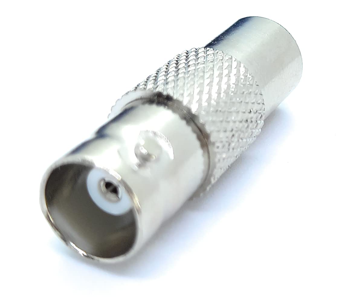 DRUT BNC Female to RCA Female Phono Adapter - Video Connector for CCTV Cameras, DVR, and Audio-Visual Equipment