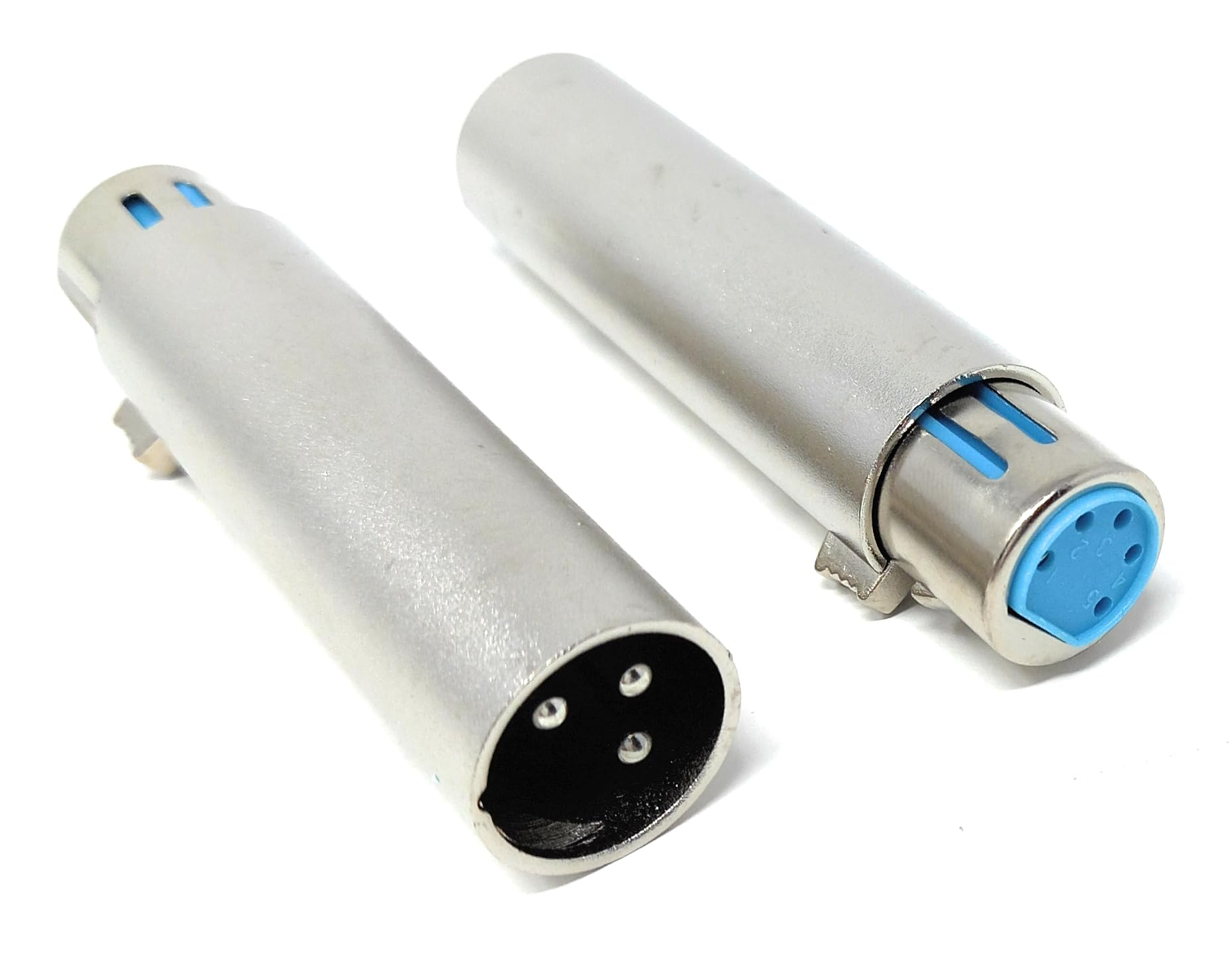 DRUT XLR 3-Pin Male to 5-Pin Female DMX Adapter – Audio, Video, Stage Light Converter, Joiner, Extender