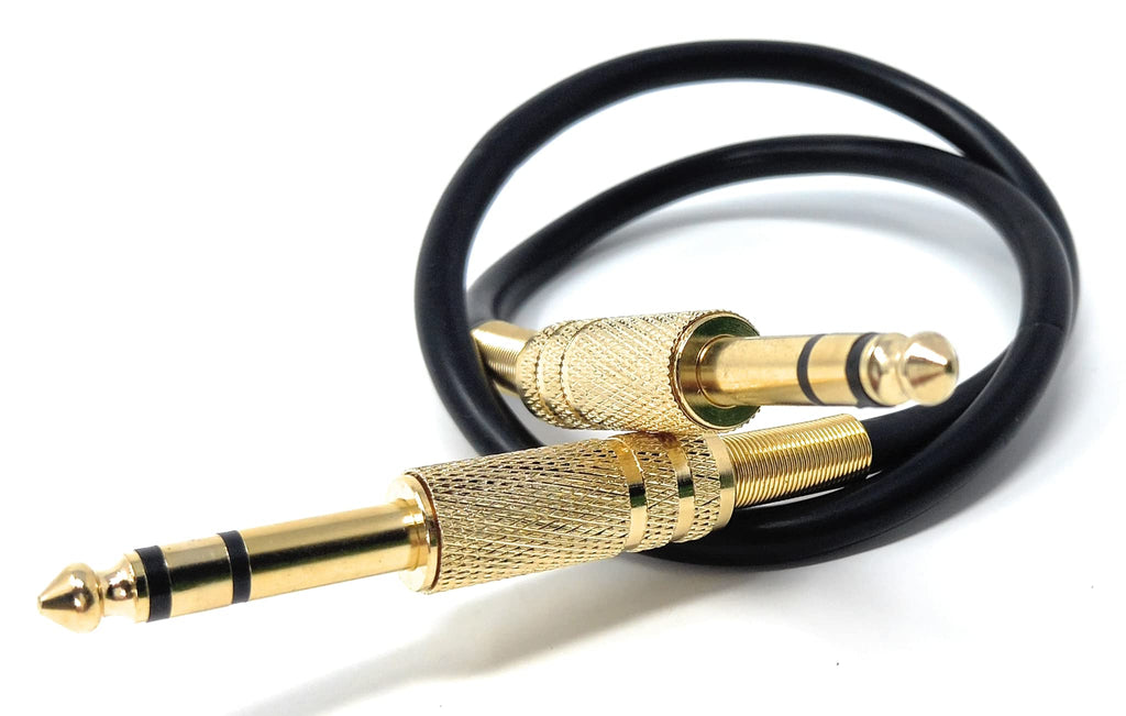 DRUT 6.35mm Male to 6.35mm Male Stereo Audio Cable, 1/4" TRS Connectors For Professional Music Instruments & Home Audio