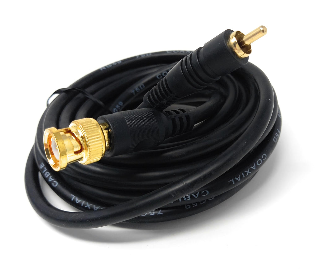 DRUT BNC to RCA Phono Plug CCTV Cameras Coax Male to Male 75R Video Cable Lead