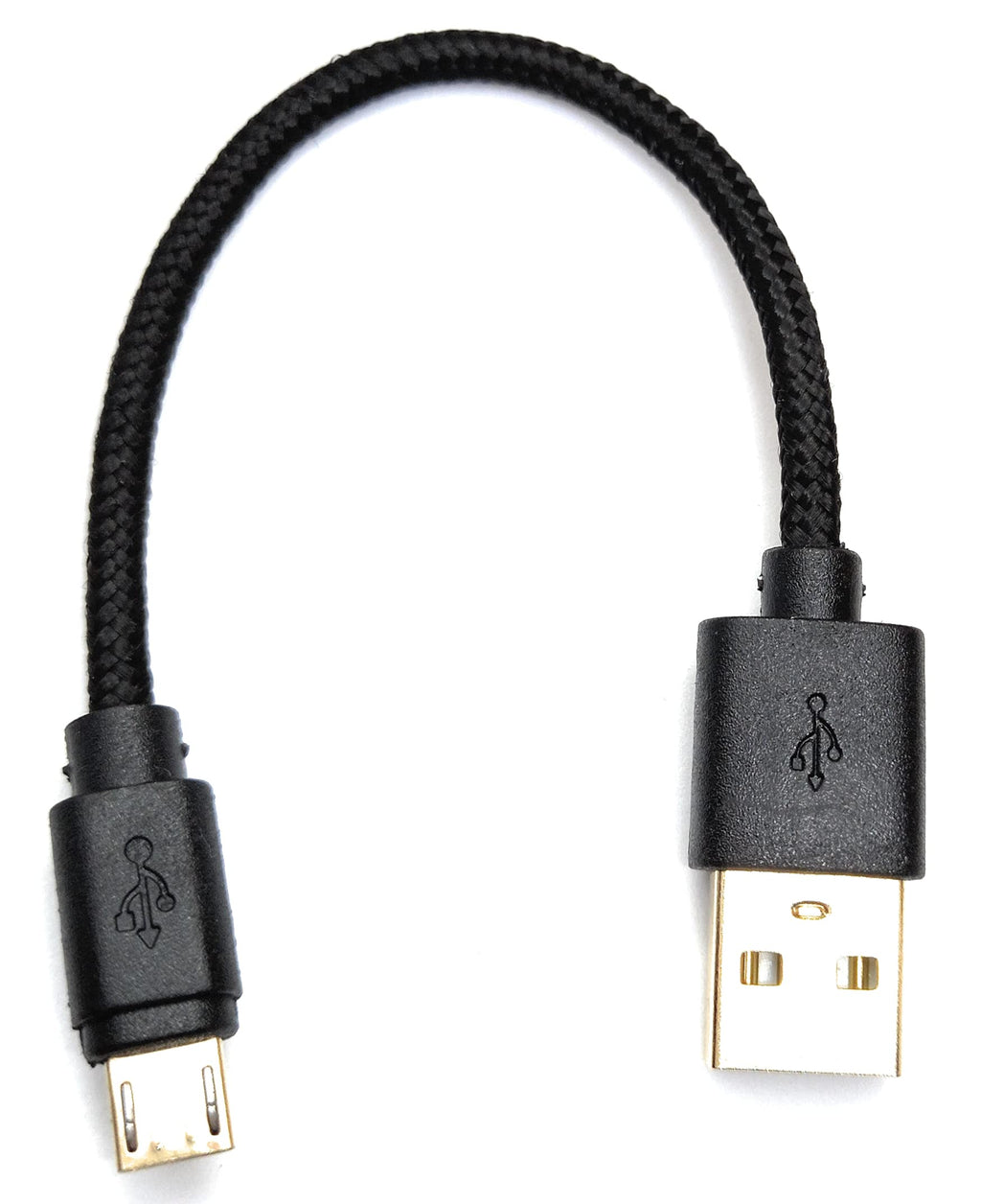 DRUT Micro USB to USB 2.0 Fast Charger Braided Cable 24AWG, A-Male to Micro B Gold Connectors Lead