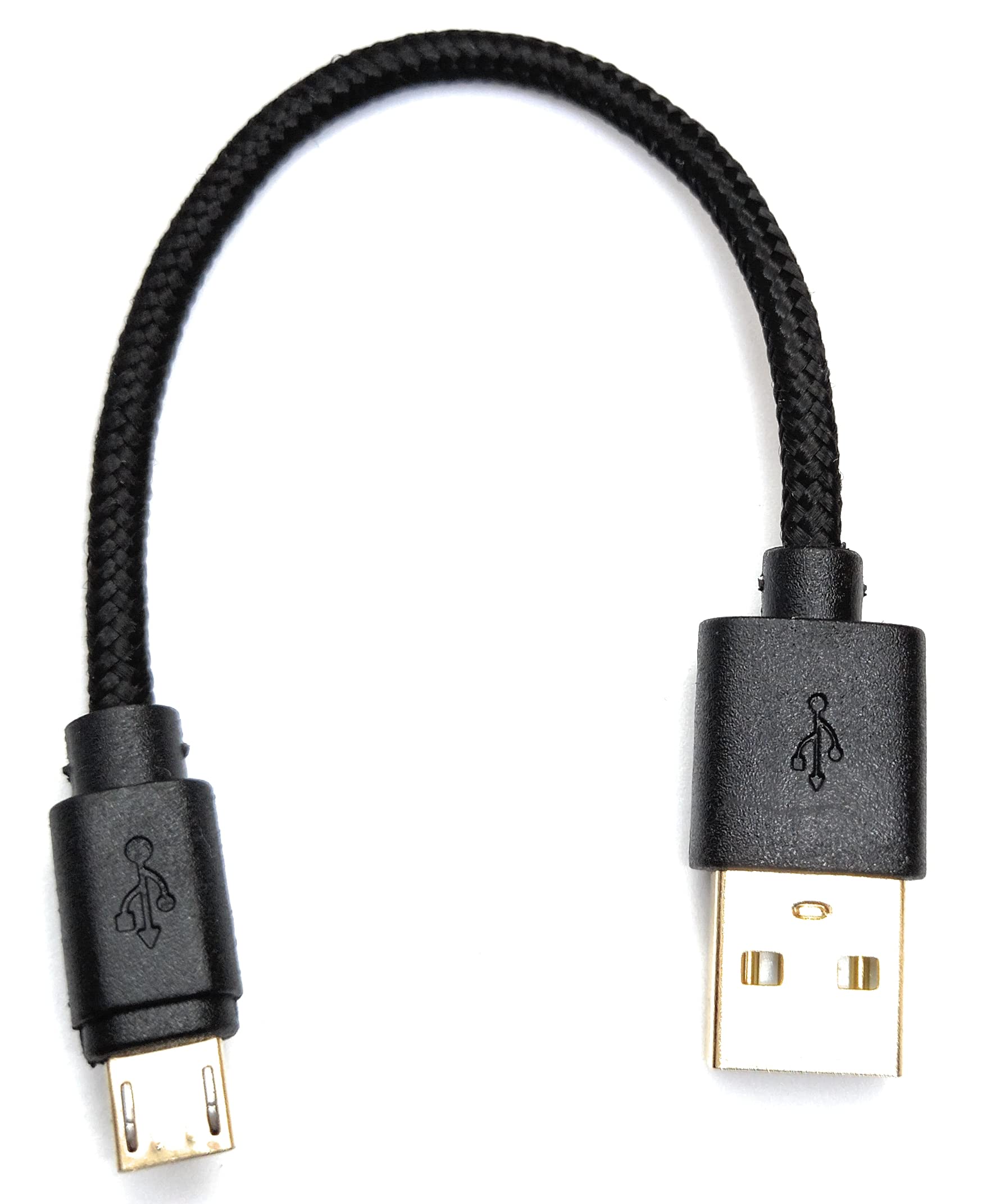 DRUT Micro USB to USB 2.0 Fast Charger Braided Cable 24AWG, A-Male to Micro B Gold Connectors Lead