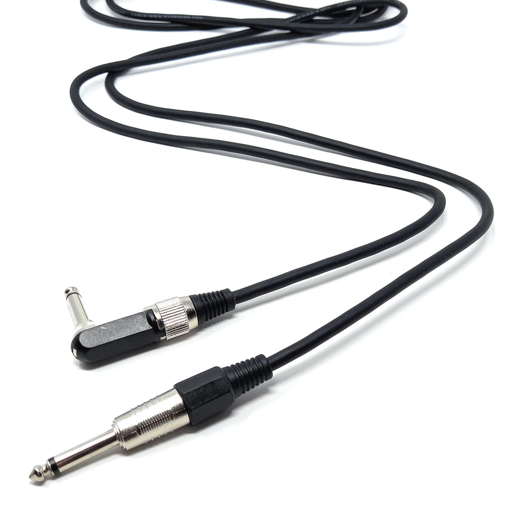 DRUT Mono 6.35mm to 6.35mm Right Angled Shielded Guitar, Mixer, Speaker, Amplifier Lead Male Audio Cable
