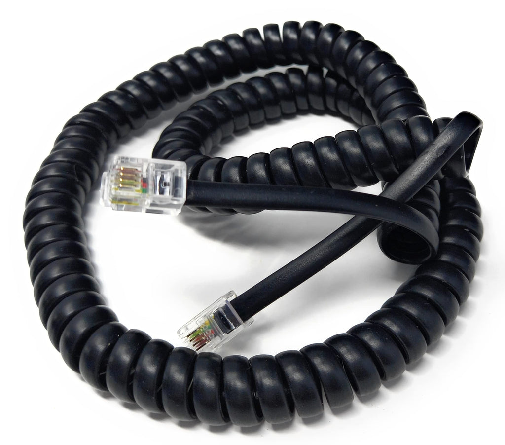 DRUT Coiled RJ10 RJ9 RJ22 4P4C 4 PIN Telephone Handset Curly Lead Cable
