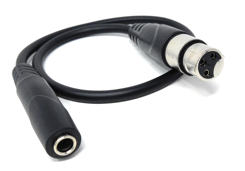 6.35mm (1/4") Stereo Jack Socket to 3-Pin XLR Female Adapter Cable – Audio Converter for Mixers, Controllers, DJ & Pro Sound Equipment