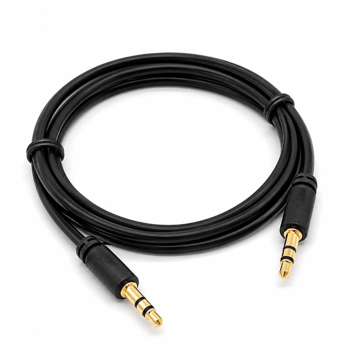 DRUT 3.5mm Stereo Audio Jack Plug to Plug, Male to Male AUX, Slim Flexible Lead Cable