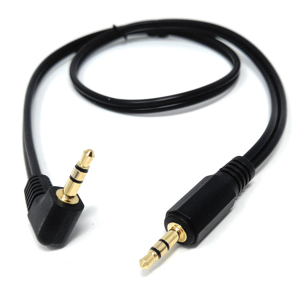 DRUT 3.5mm Right Angle Male Jack to Jack Stereo AUX Audio Lead Cable