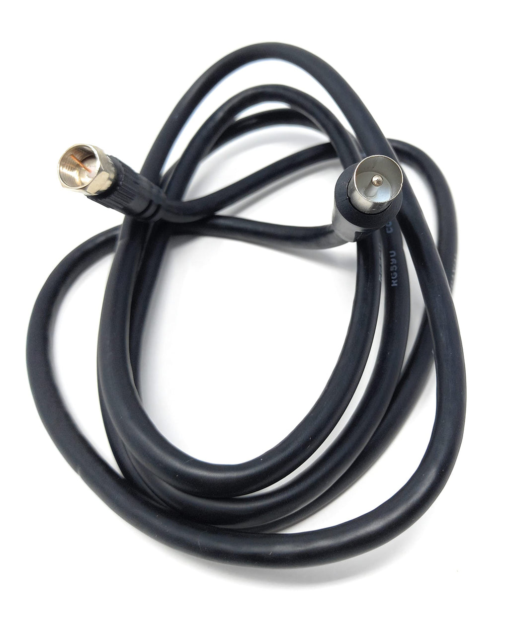 DRUT RF TV Aerial Male to F Type Connector Male Plug Coaxial Coax Cable, Lead, 75 Ohm, 3C-2V