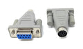 DRUT DB9 Female to PS/2 Mini-DIN 6-Pin Female Serial Adapter – Legacy Mouse Converter for Serial Port Devices