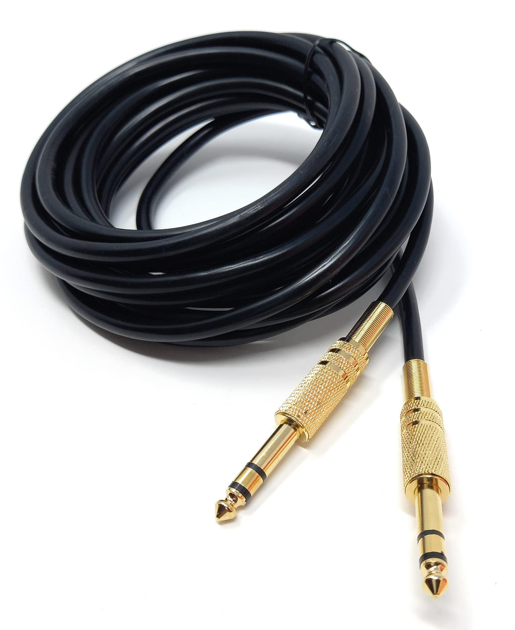 DRUT 6.35mm Male to 6.35mm Male Stereo Audio Cable, 1/4" TRS Connectors For Professional Music Instruments & Home Audio
