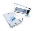 Double Two Gang Blanking Plate, Wall Faceplate, Cover for Electrical Sockets, Screws Included (Chrome)