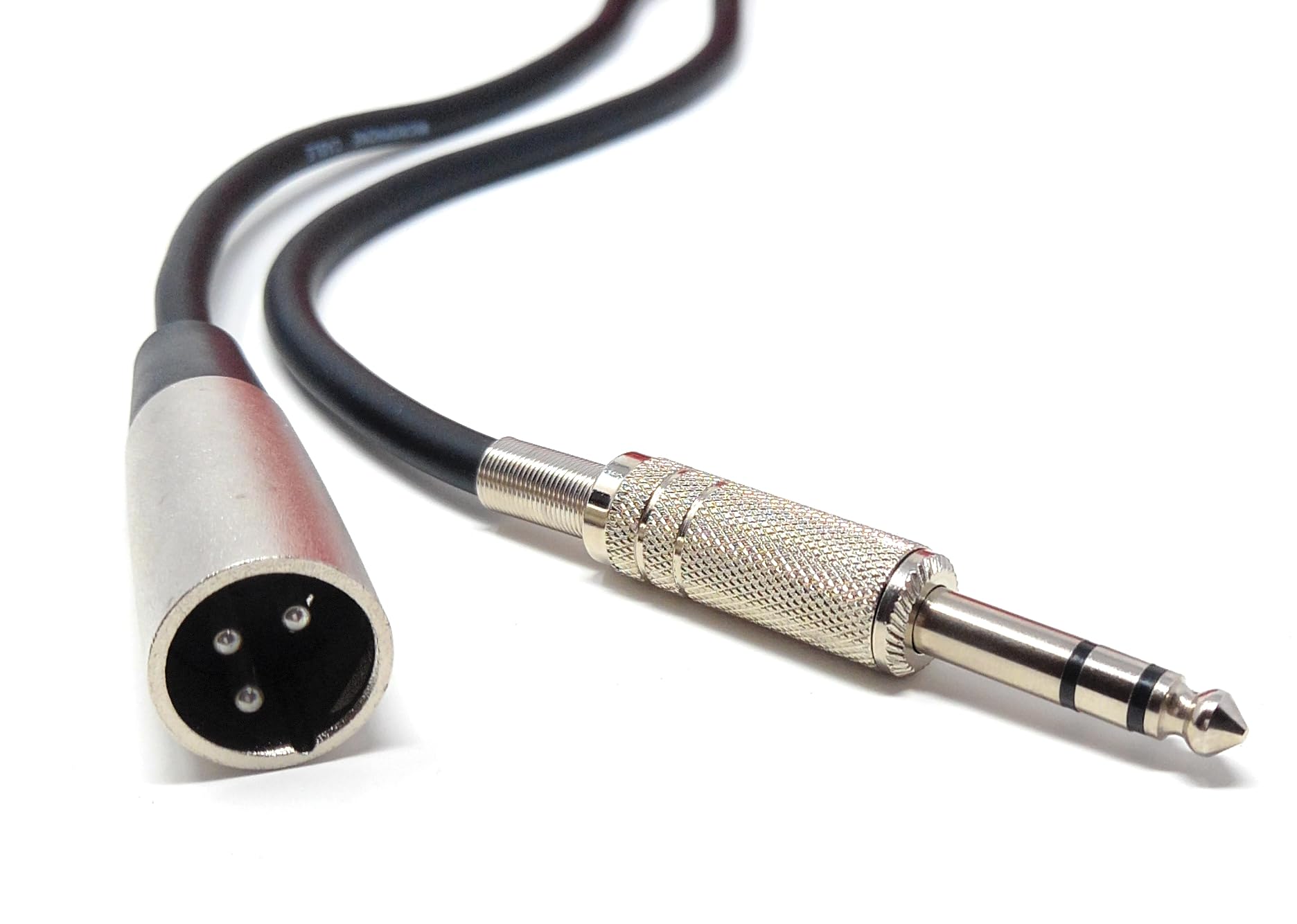 DRUT Stereo 6.35mm Jack to XLR Male 3 Pin Screened, Balanced, Flexible Audio Cable XLR Male to 1/4 TRS Stereo Cord for Pro HiFi, Guitar, Music Instrument, Microphone Lead
