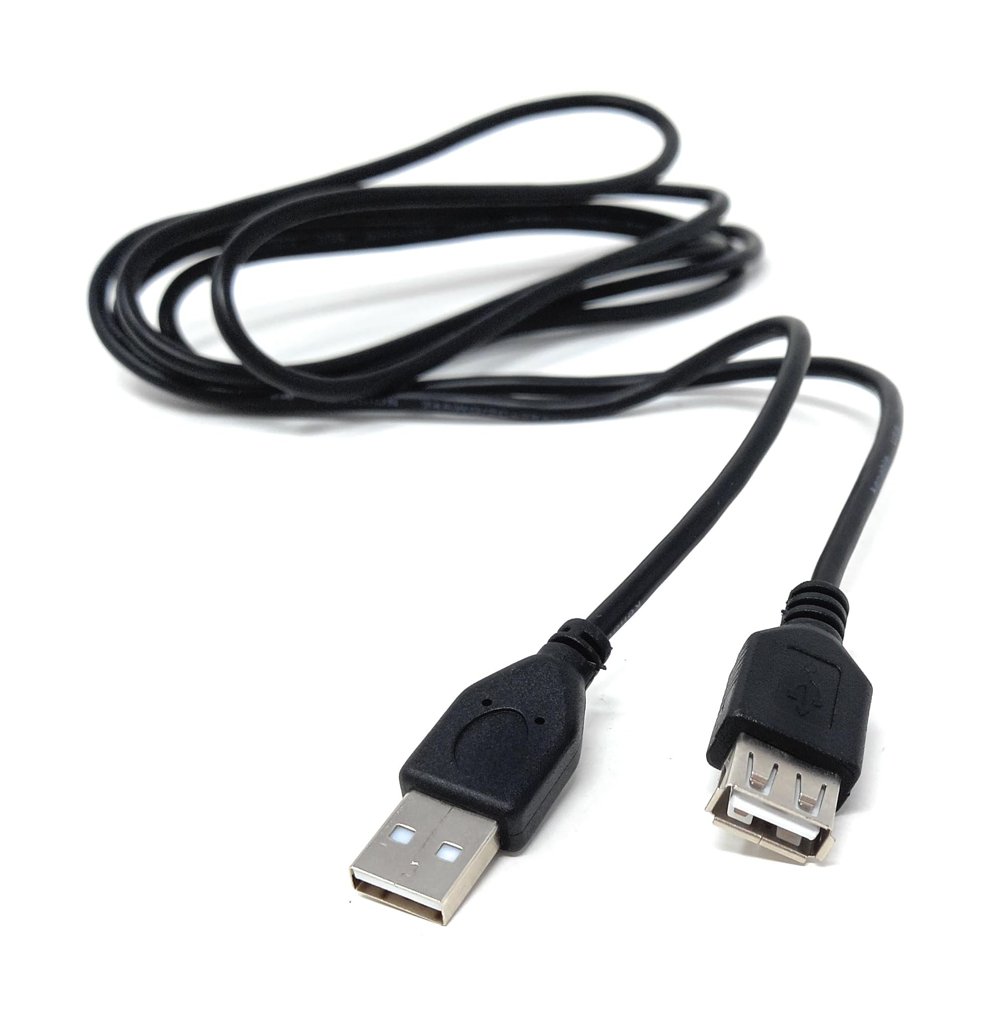 DRUT USB Extension Cable – High-Speed USB 2.0 A Male to A Female Lead, 24AWG Heavy-Duty Wire, Black Extension Cord for PC, Laptop, Printer, USB Hub