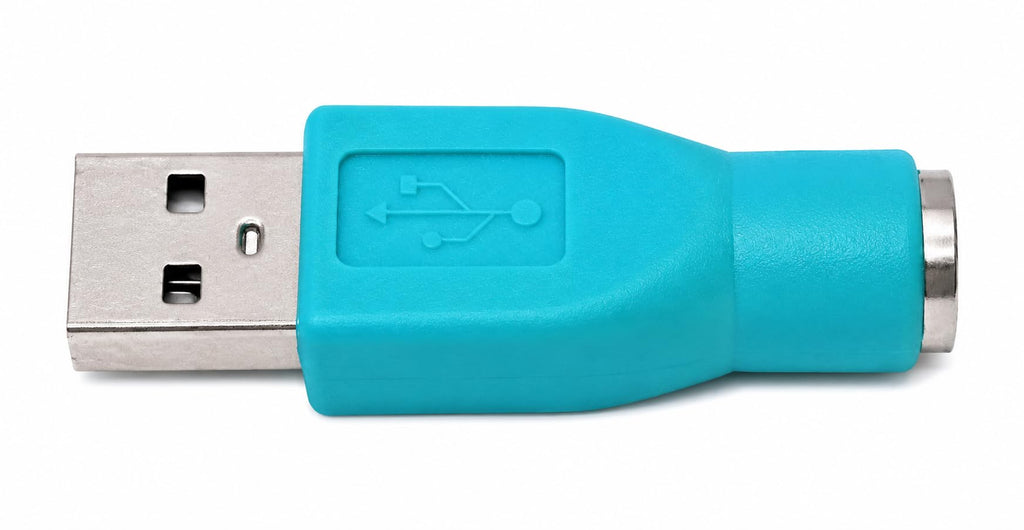 DRUT USB A Male to Mini DIN 6 Female Adapter, PS/2 Converter for Music Instruments, Keyboard, Mouse and Legacy Peripheral Connections