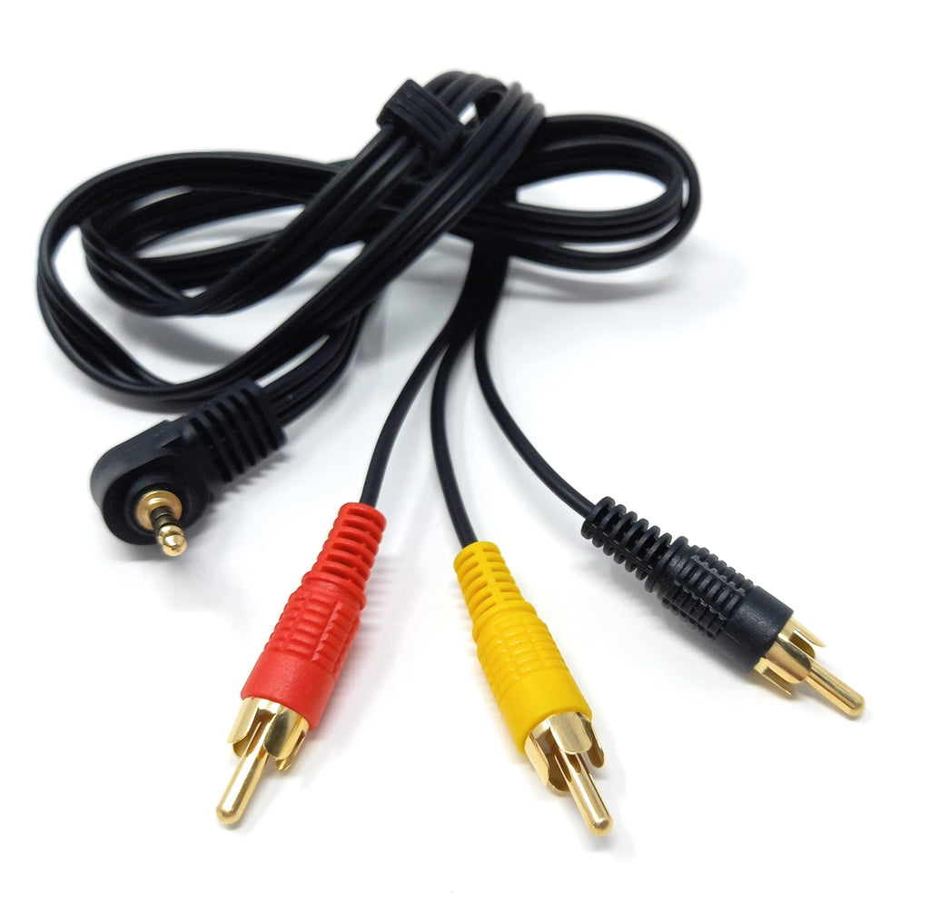 DRUT Right Angle 4 Pole 3.5mm Jack To 3 x RCA Composite & Stereo Audio Video Lead Cable