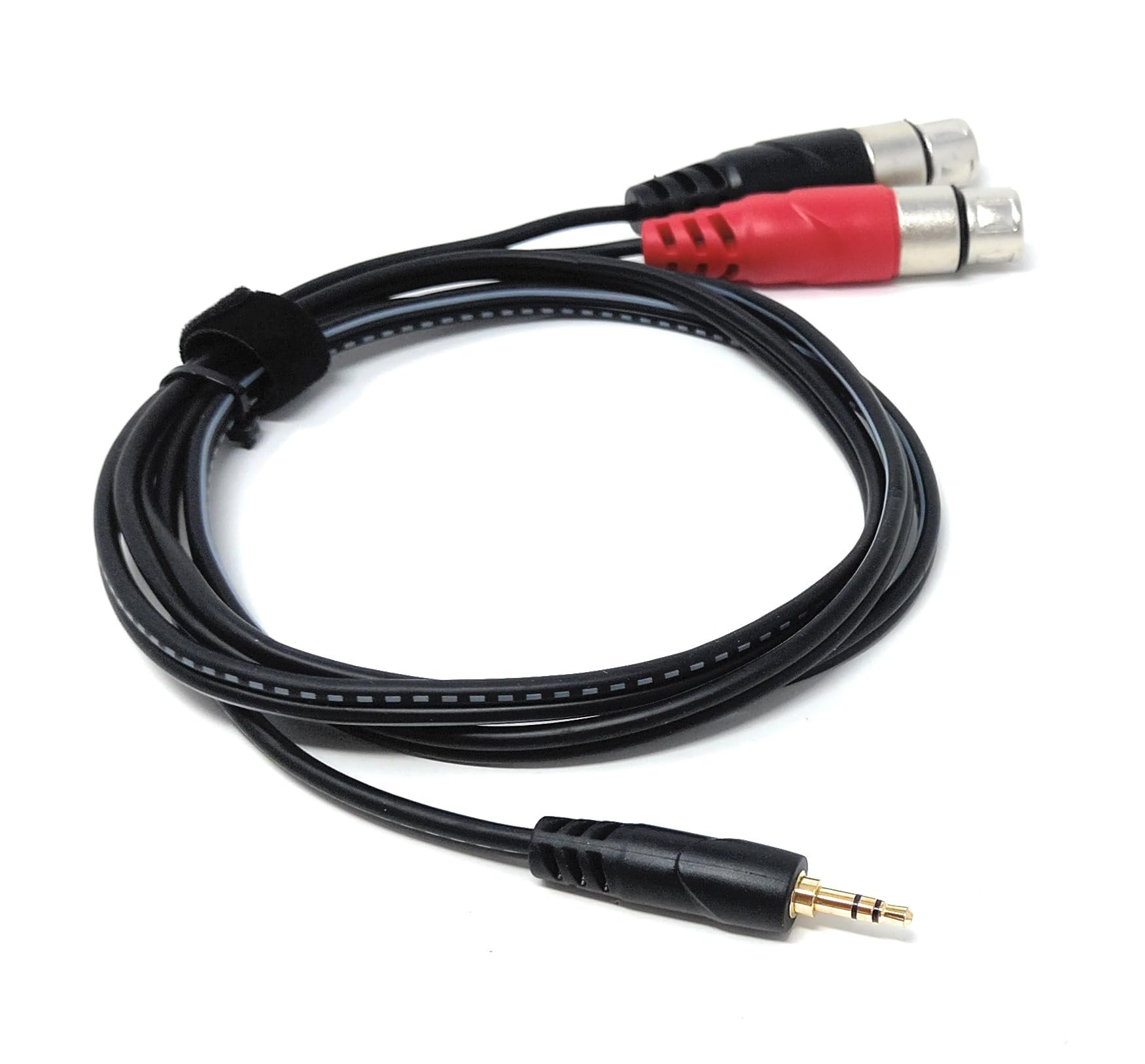 DRUT 3.5mm Stereo Jack to 2 x XLR Female Cable – Audio Splitter Lead for Microphones, Mixers, Speakers, DJ, Studio and Recording Equipment