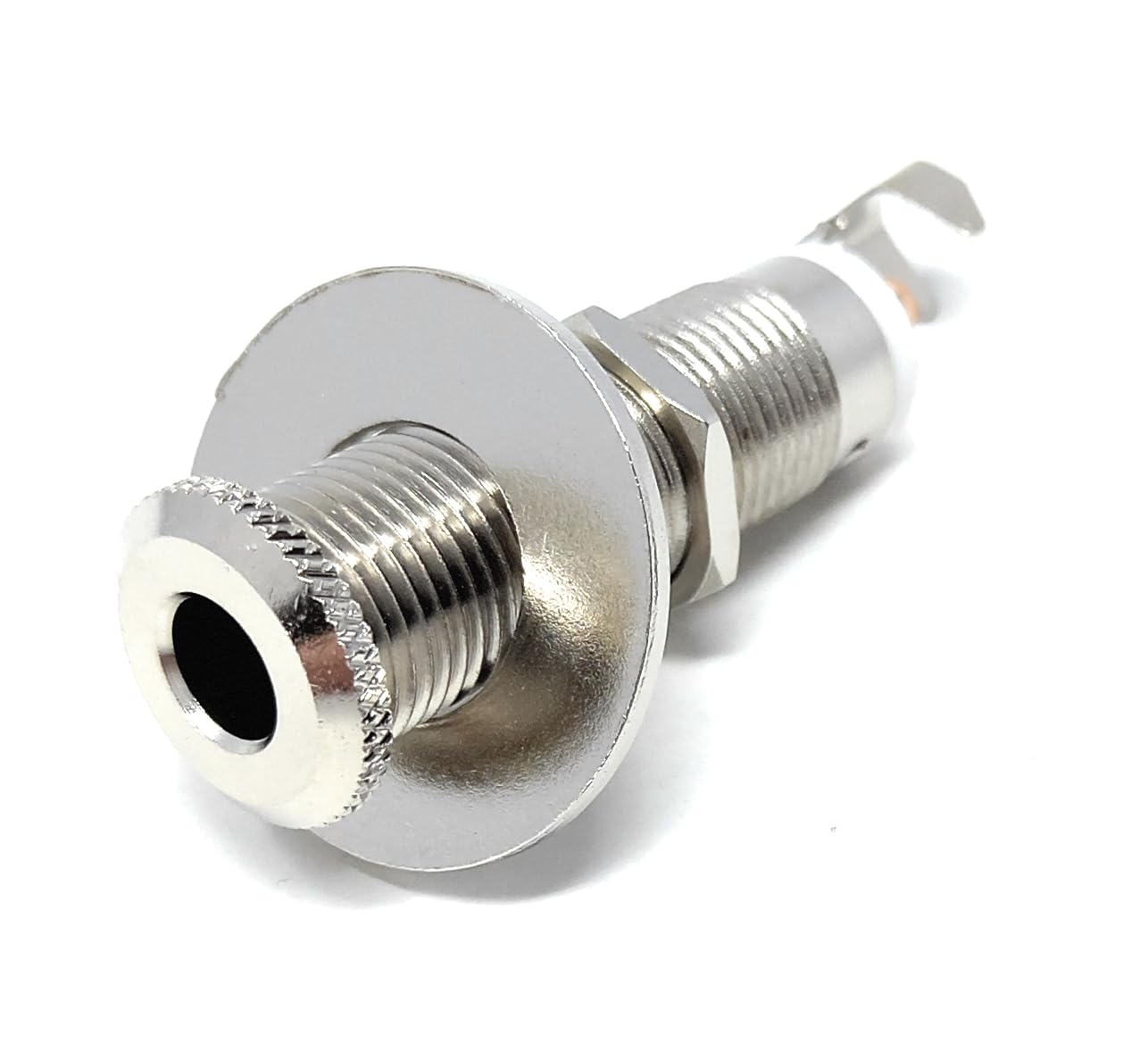 DRUT 6.35mm TRS Stereo Panel Chassis Output Jack Socket for Electric/Bass Guitar, Music Instruments, Adapter, Soldering Terminal Ends