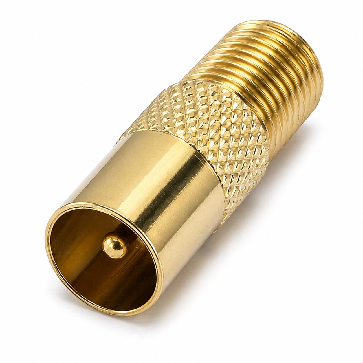 DRUT F Type Screw Female Socket to TV RF Male Coax Aerial Antenna Cable Adapter