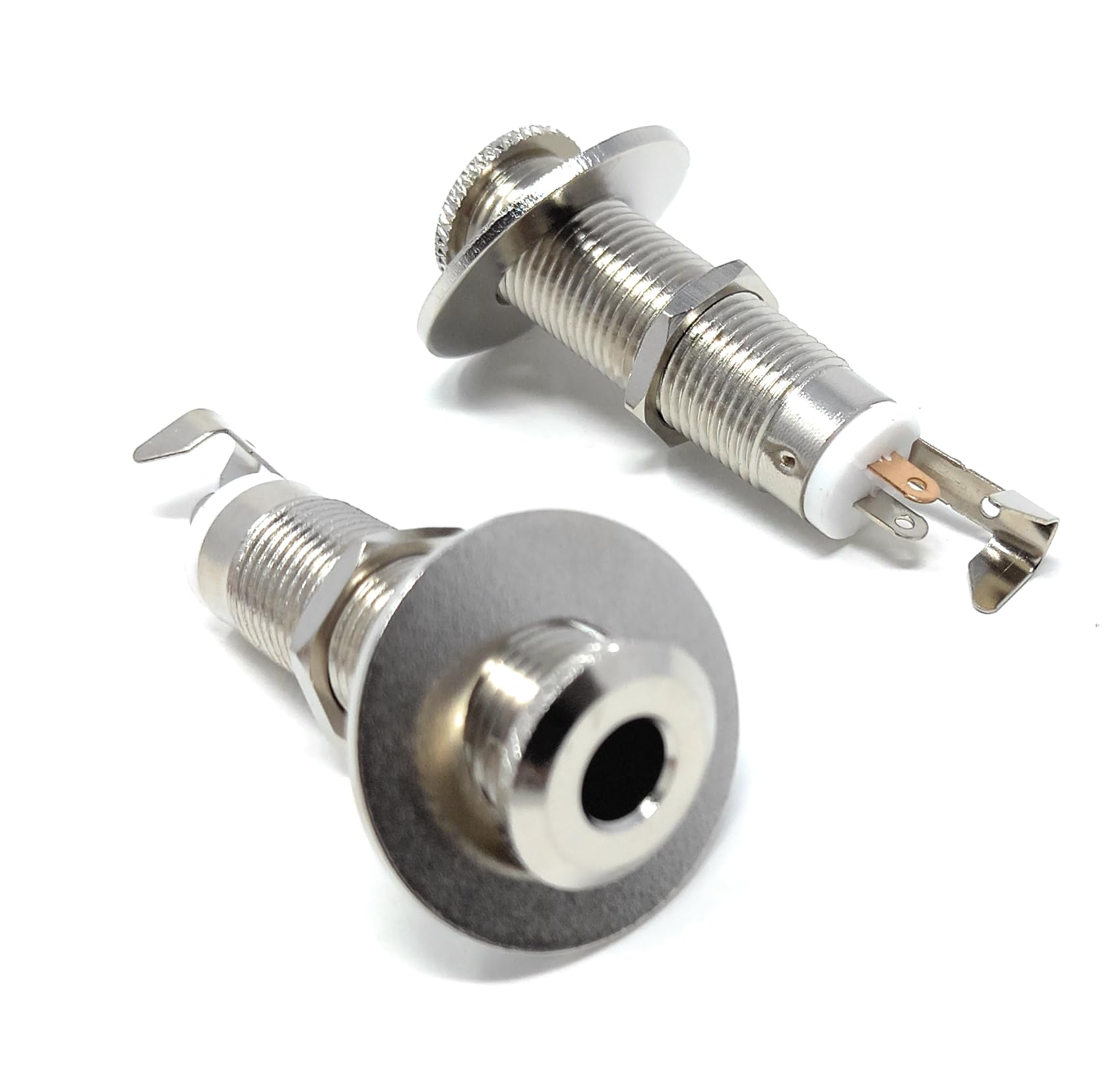 DRUT 6.35mm TRS Stereo Panel Chassis Output Jack Socket for Electric/Bass Guitar, Music Instruments, Adapter, Soldering Terminal Ends