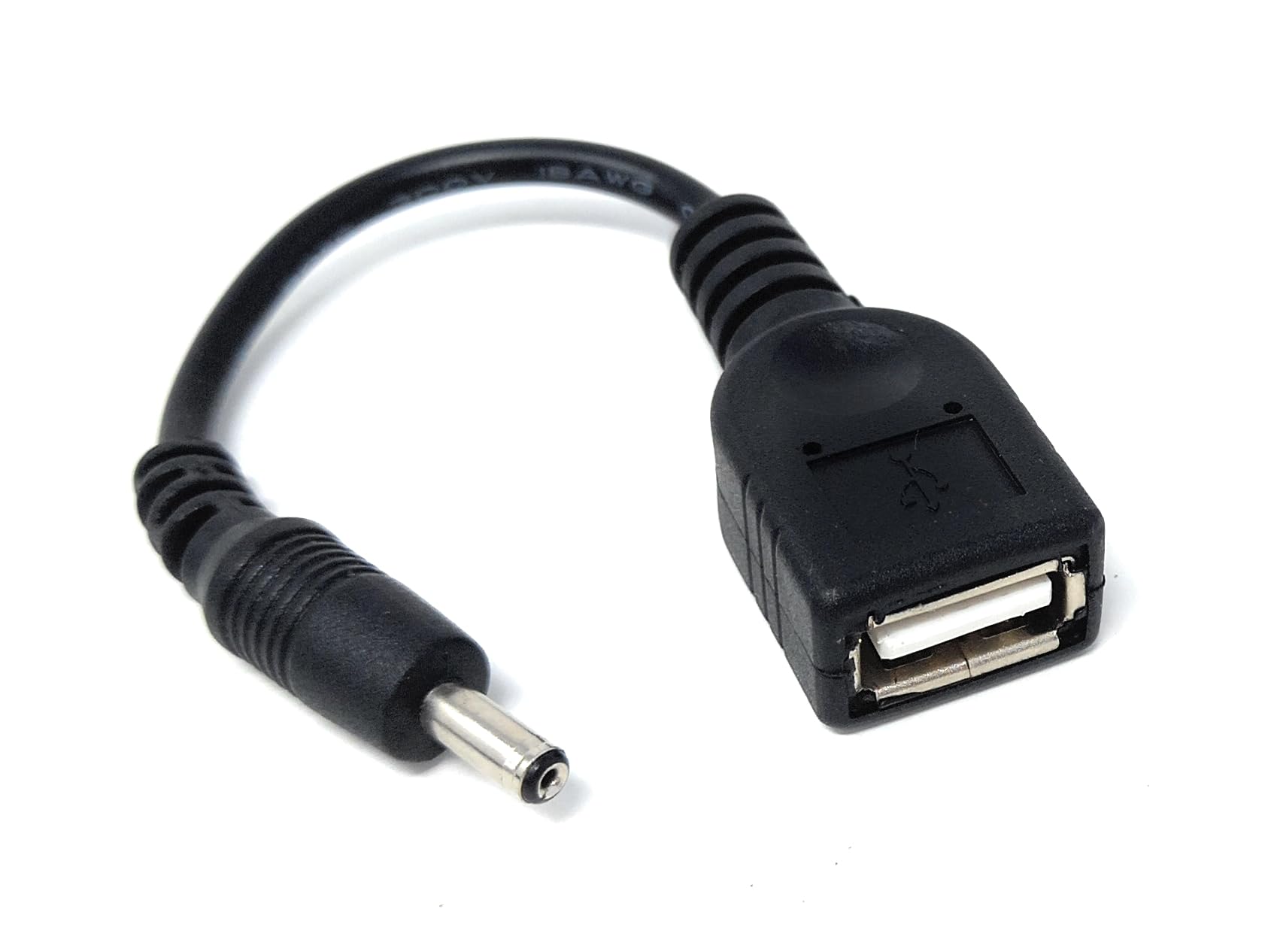 DRUT 1.3mm x 3.5mm DC Female to USB Female Charging Adapter – Power Converter Cable for USB Devices via DC Power Supply