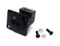 DRUT HDMI 2.0 D-Series Panel Mount Adapter – 4K Female to Female Feed-Through Connector, 90° Angled for Wall Plates, Racks, and Device Panels